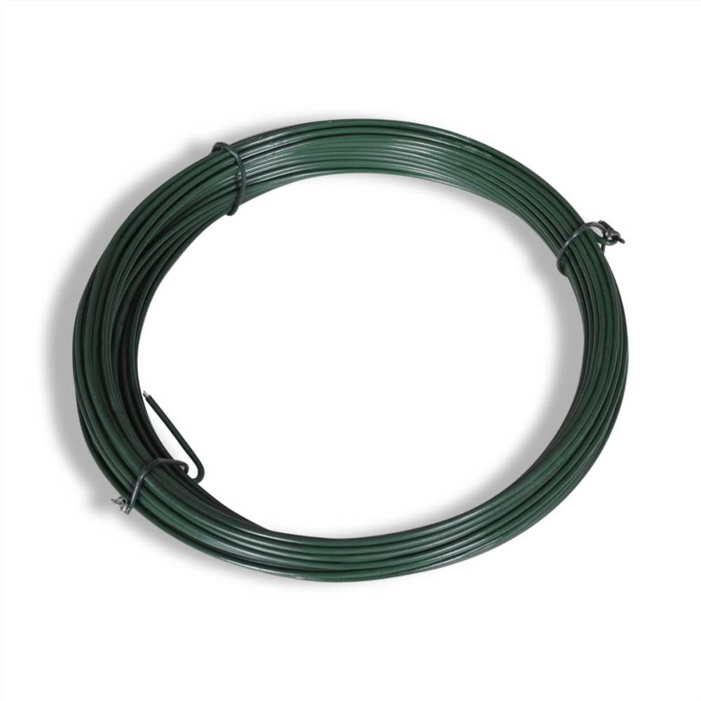 Chain Link Fence with Posts Steel 0,8x15 m Green
