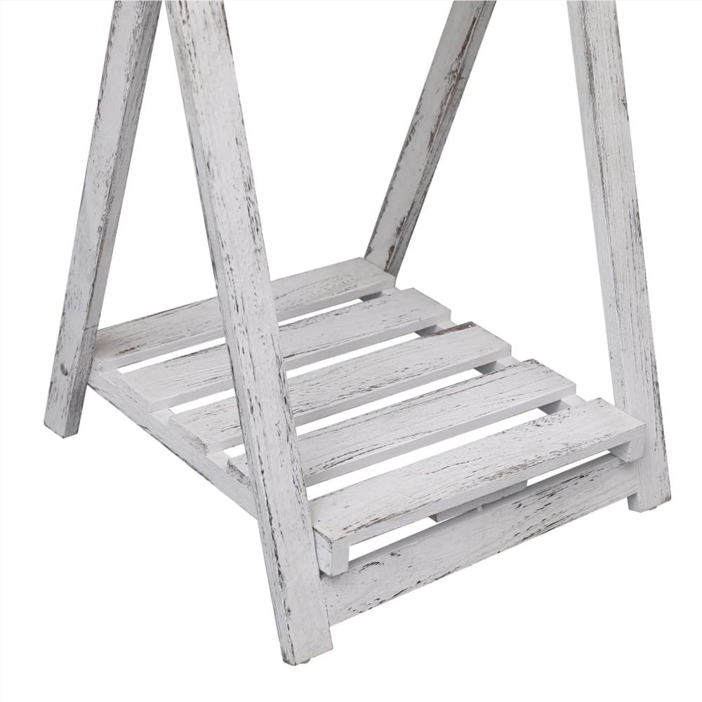 Chalkboard Display Stand White 42x44x112 cm Wood