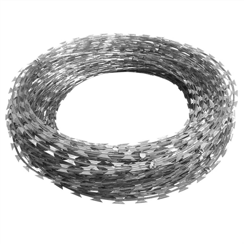 Clipped Concertina NATO Razor Wire Galvanised Steel 300 m