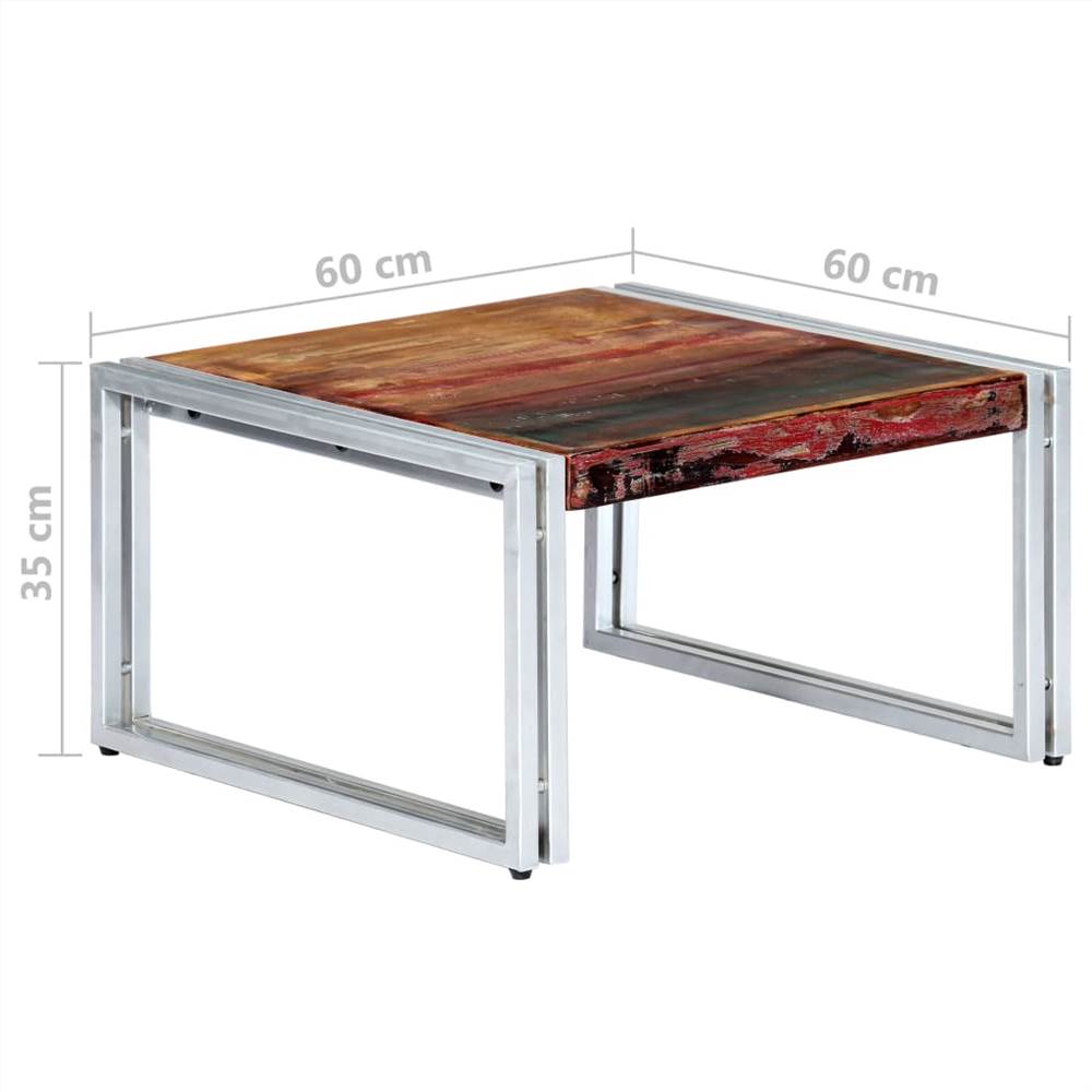Coffee Table 60x60x35 cm Solid Reclaimed Wood