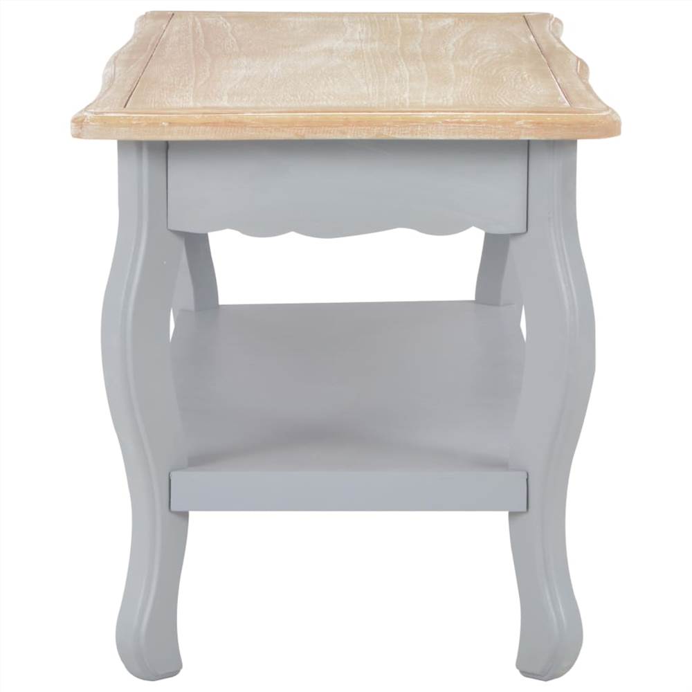Coffee Table Grey and Brown 87.5x42x44 cm Solid Pine Wood
