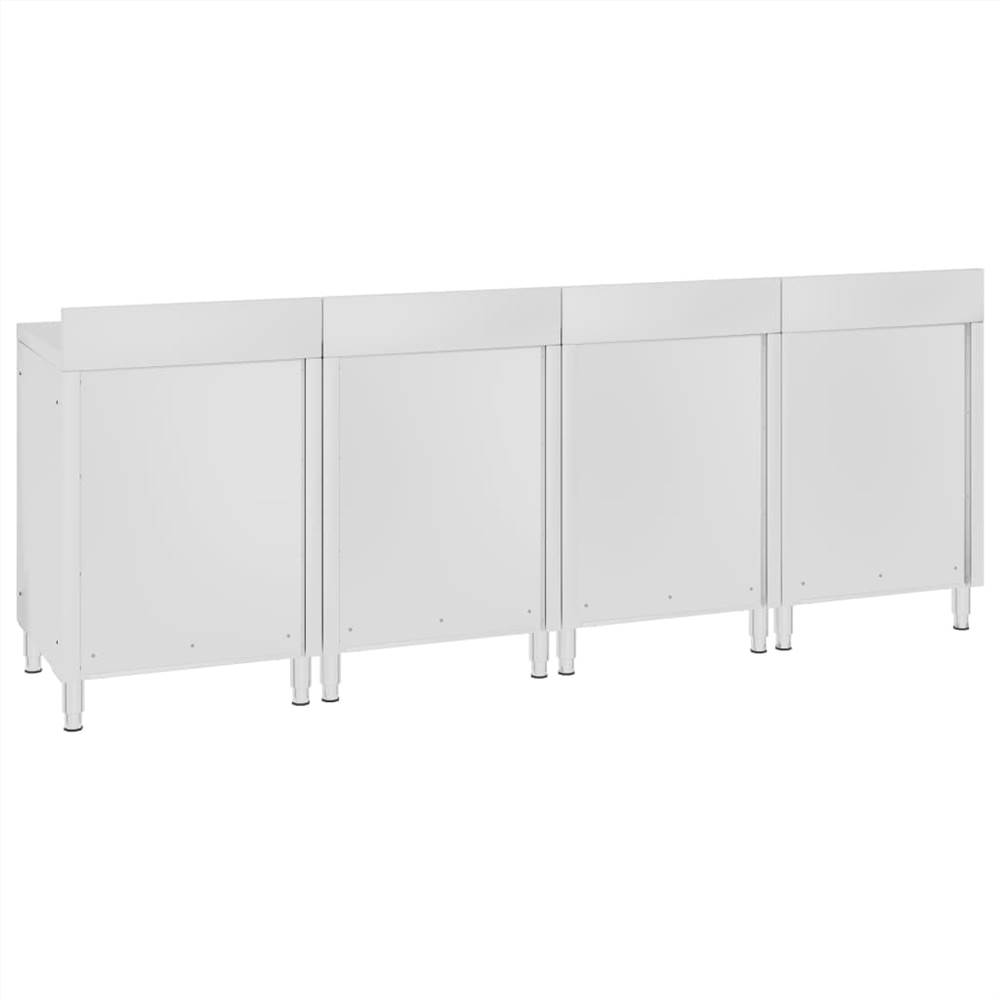 Commercial Work Table Cabinet 240x60x96 cm Stainless Steel
