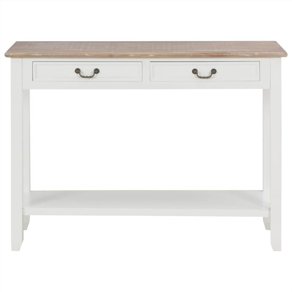 Console Table White 110x35x80 cm Wood