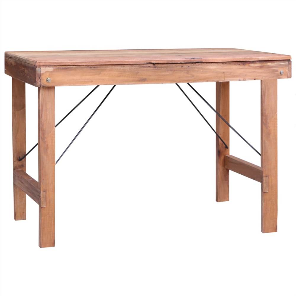 Dining Table 120x60x80 cm Solid Reclaimed Wood