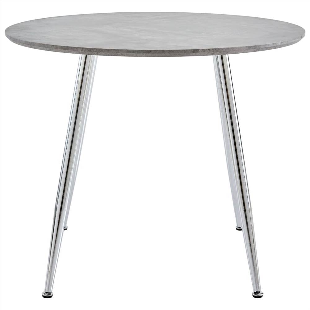 Dining Table Concrete and Silver 90x73,5 cm MDF