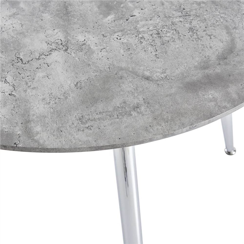 Dining Table Concrete and Silver 90x73,5 cm MDF