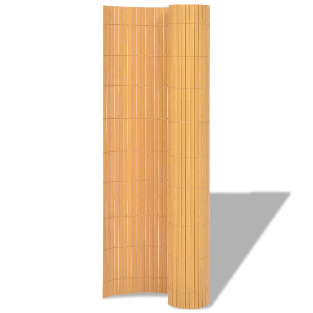 Double-Sided Garden Fence PVC 150x500 cm Yellow
