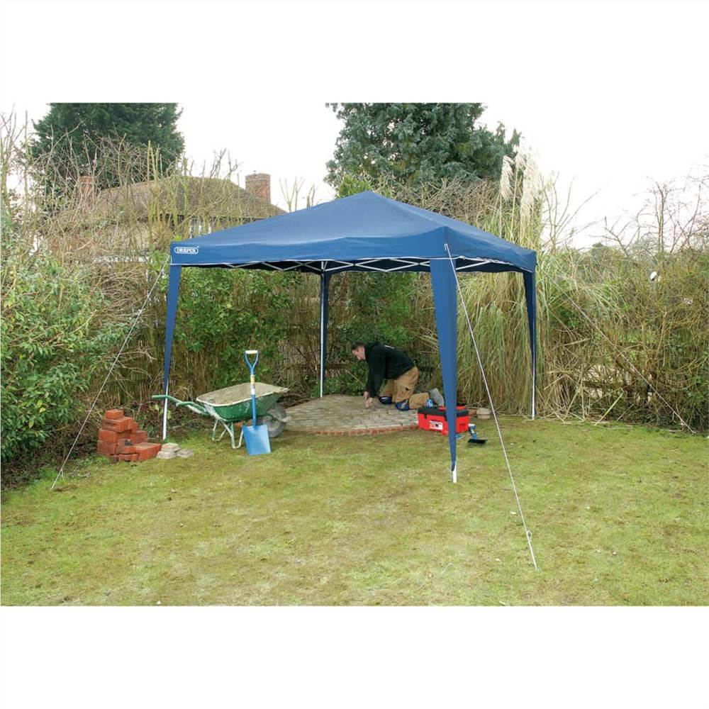 Draper Tools Concertina Gazebo 3x3 m Blue