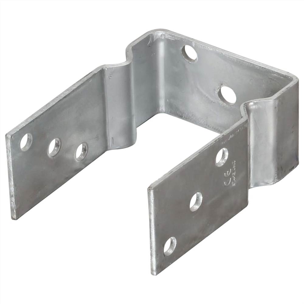 Fence Anchors 6 pcs Silver 10x6x15 cm Galvanised Steel