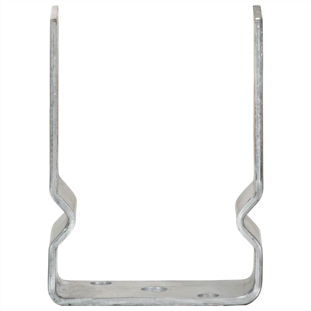 Fence Anchors 6 pcs Silver 10x6x15 cm Galvanised Steel