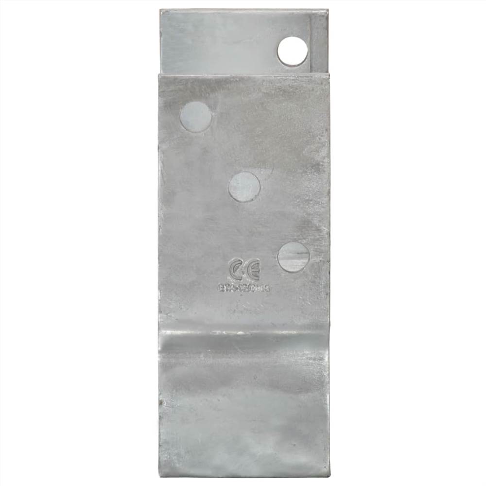 Fence Anchors 6 pcs Silver 10x6x15 cm Galvanised Steel