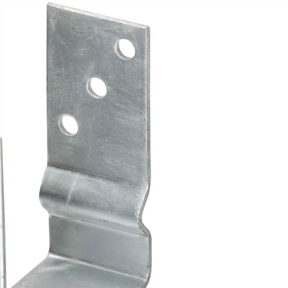 Fence Anchors 6 pcs Silver 10x6x15 cm Galvanised Steel