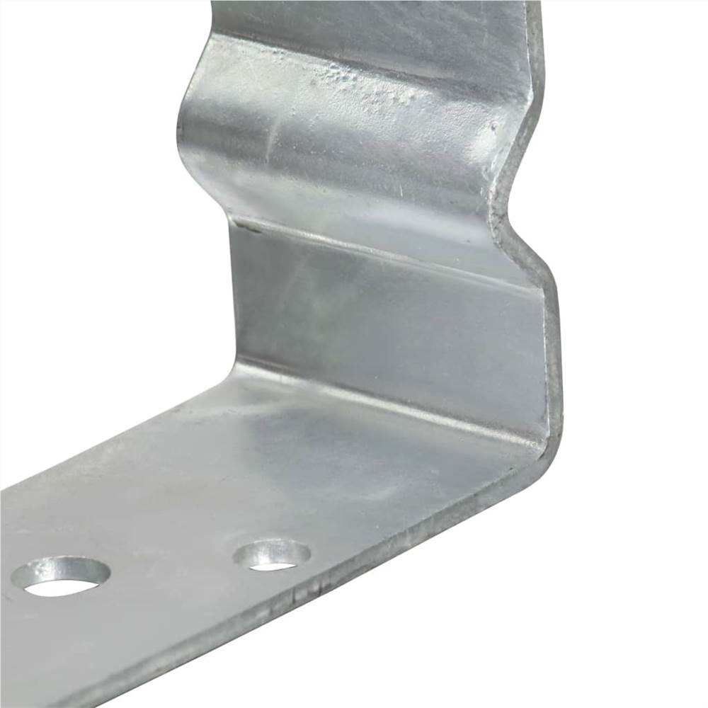 Fence Anchors 6 pcs Silver 10x6x15 cm Galvanised Steel