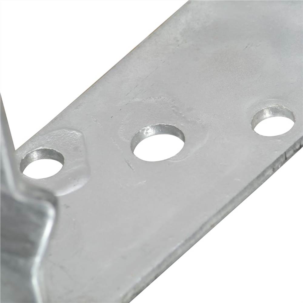 Fence Anchors 6 pcs Silver 10x6x15 cm Galvanised Steel