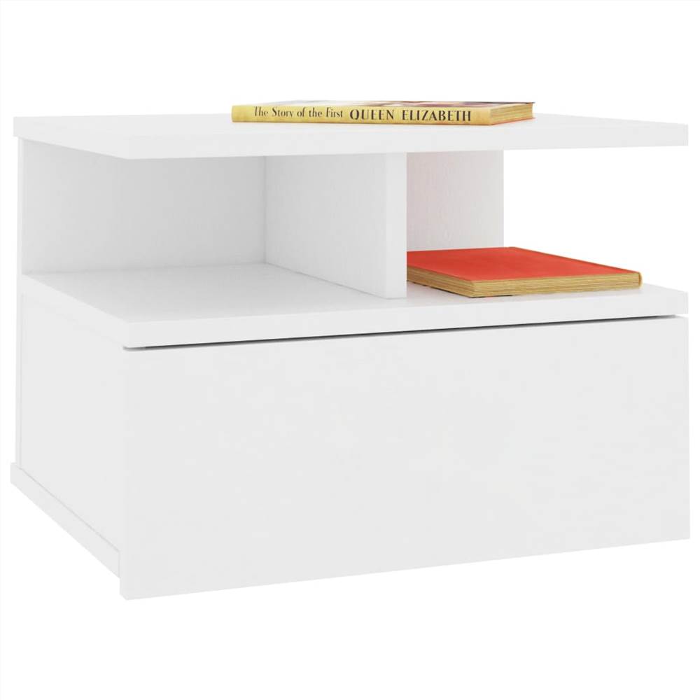 Floating Nightstands 2 pcs White 40x31x27cm Chipboard