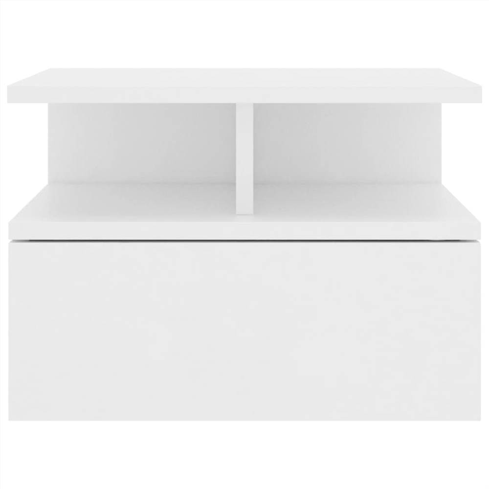 Floating Nightstands 2 pcs White 40x31x27cm Chipboard