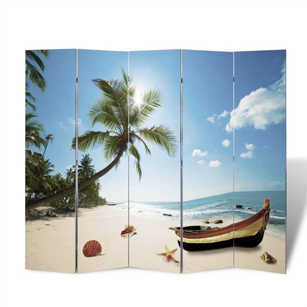 Folding Room Divider 200x170 cm Beach