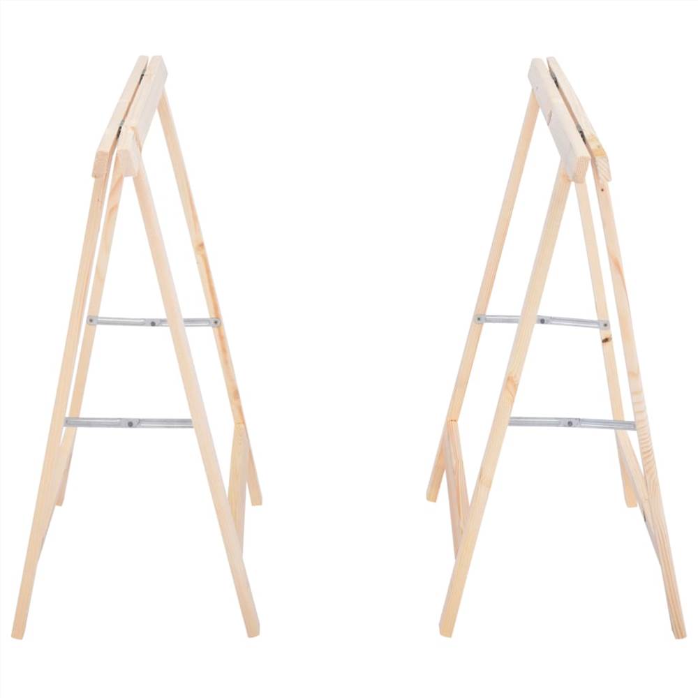 Folding Sawhorses 2 pcs Pinewood