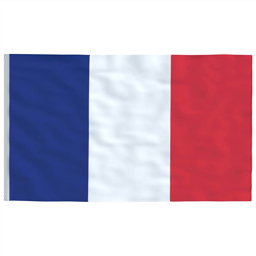 France Flag and Pole Aluminium 6 m