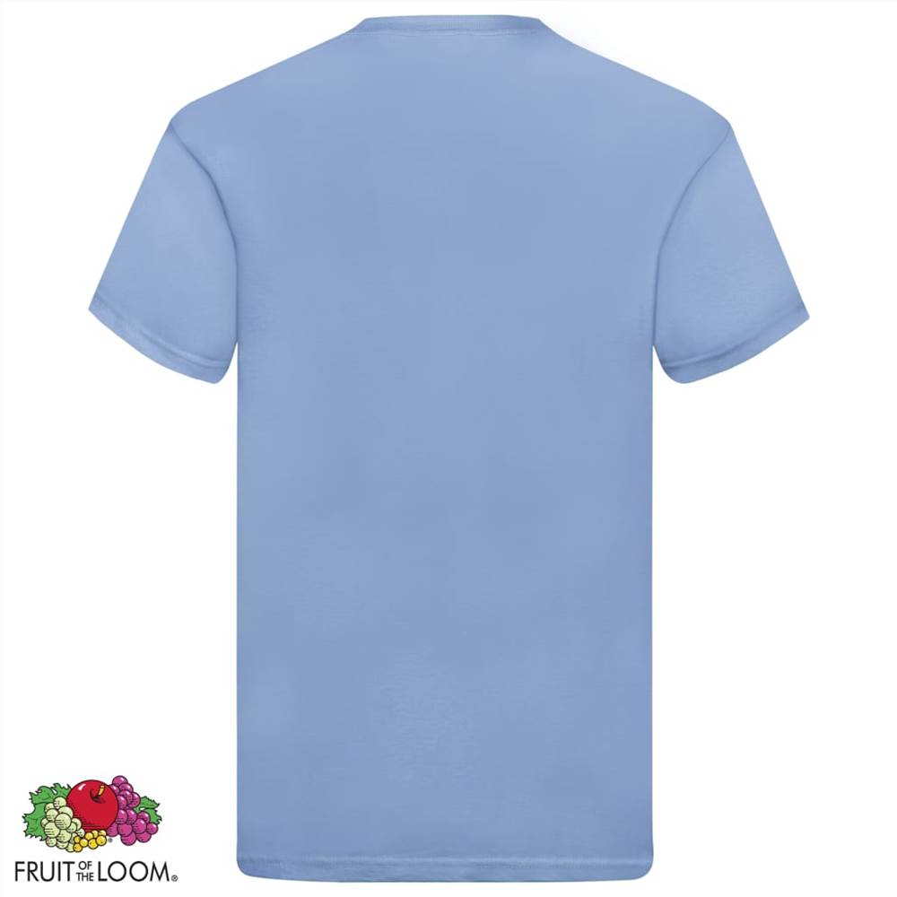 Fruit of the Loom Original T-shirts 5 pcs Light Blue M Cotton