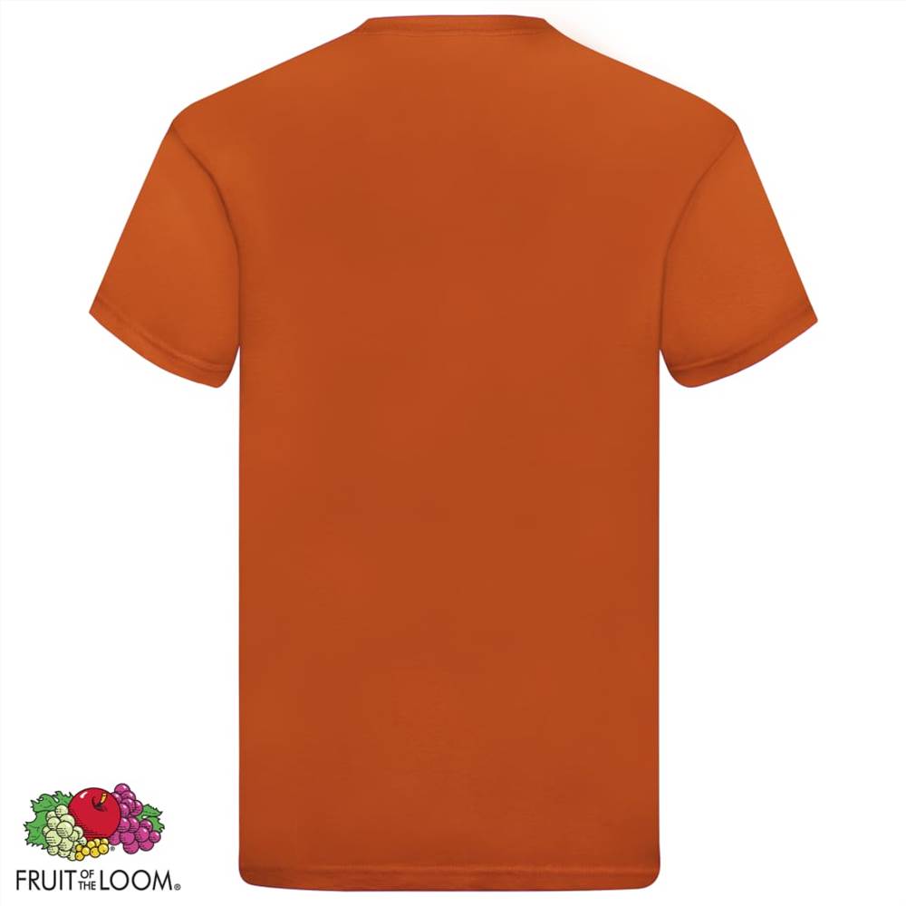 Fruit of the Loom Original T-shirts 5 pcs Orange XL Cotton