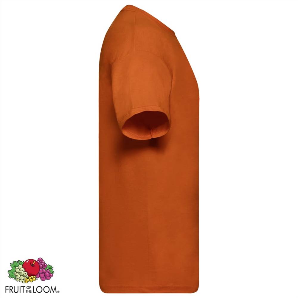 Fruit of the Loom Original T-shirts 5 pcs Orange XL Cotton