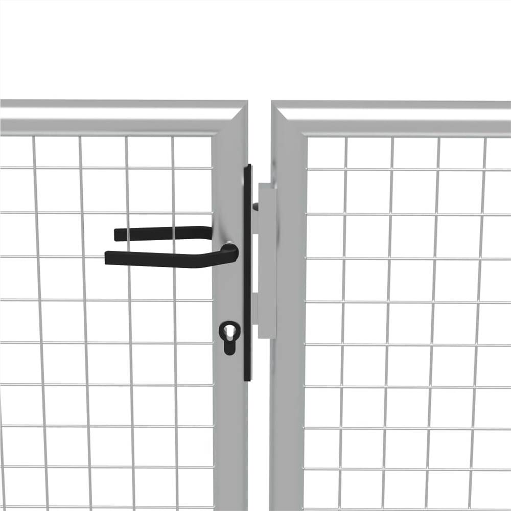 Garden Gate Galvanised Steel 415x200 cm Silver