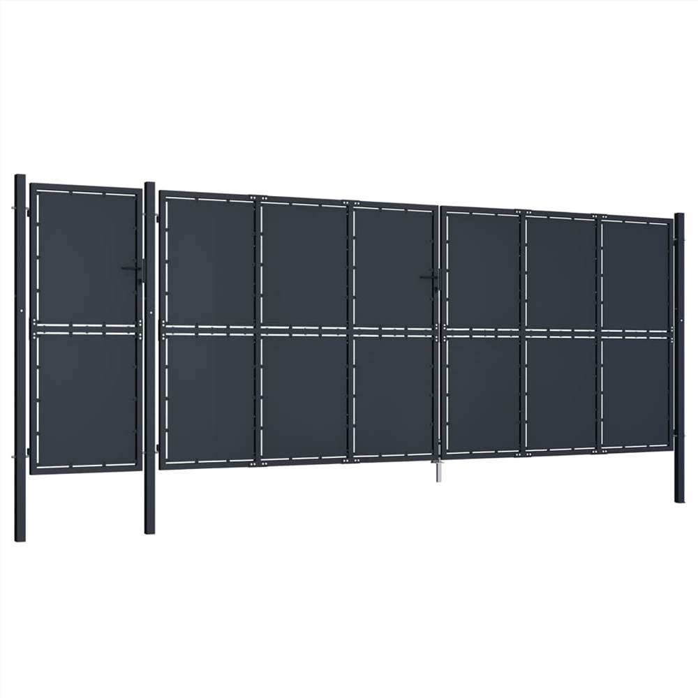 Garden Gate Metal 5x2.5 m Anthracite