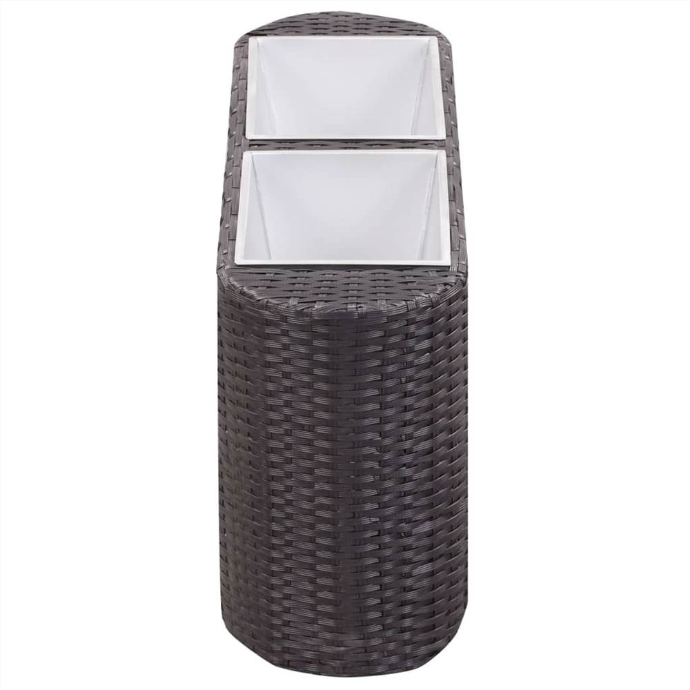 Garden Raised Bed 80x25x40 cm Poly Rattan Black