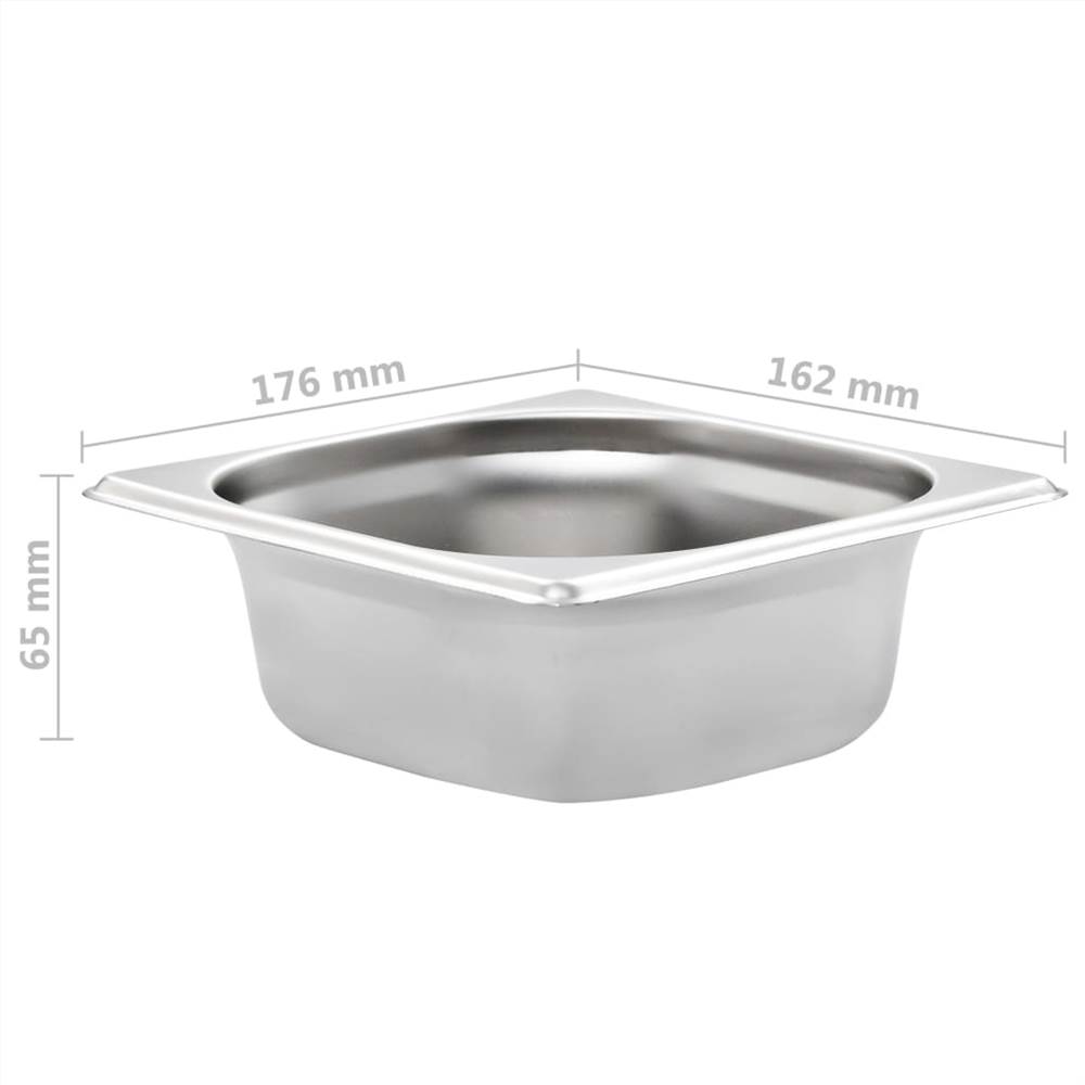 Gastronorm Containers 12 pcs GN 1/6 65 mm Stainless Steel
