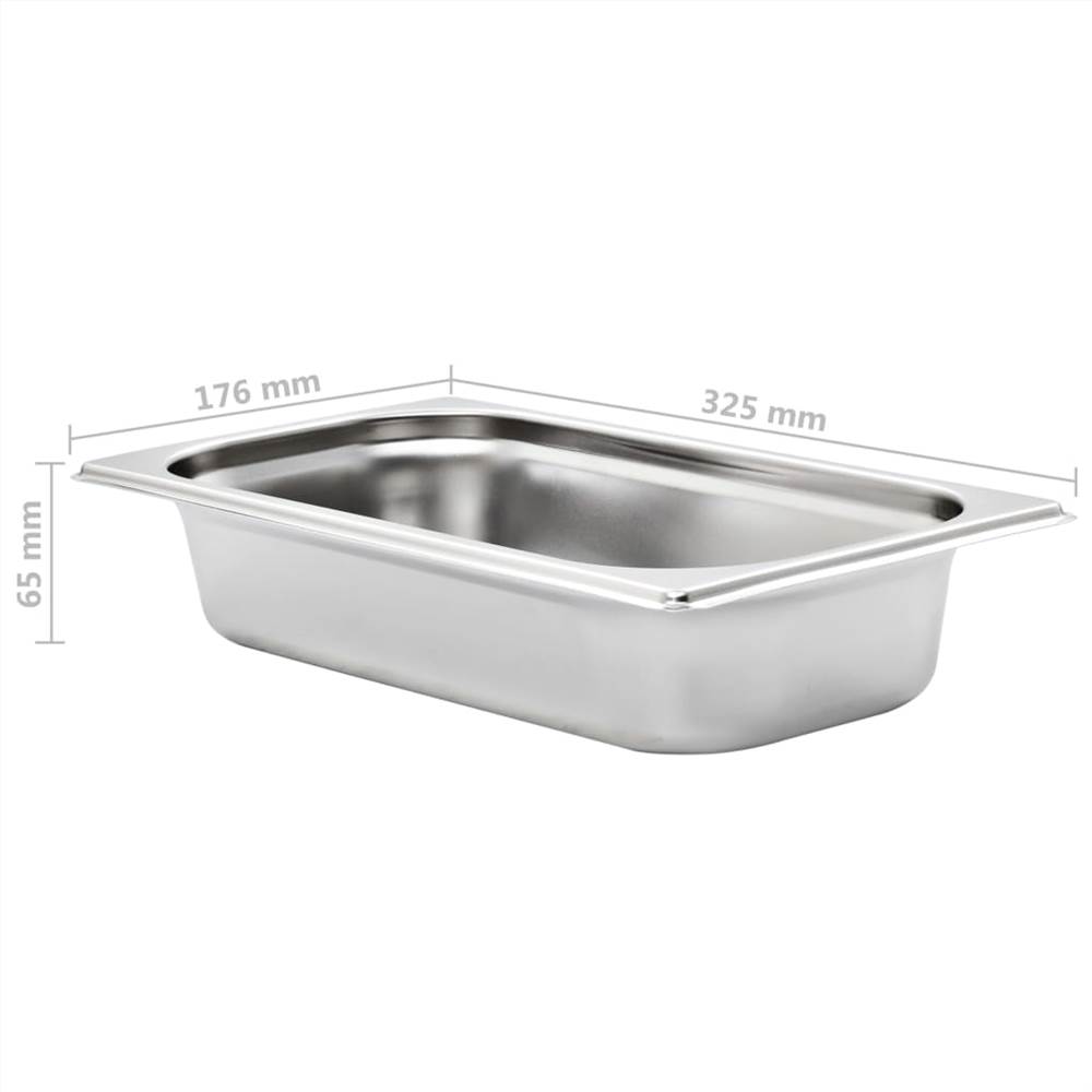 Gastronorm Containers 8 pcs GN 1/3 65 mm Stainless Steel