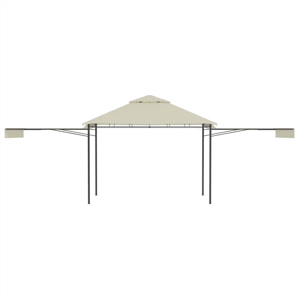 Gazebo with Double Extended Roofs 3x3x2.75 m Cream 180 g/m²