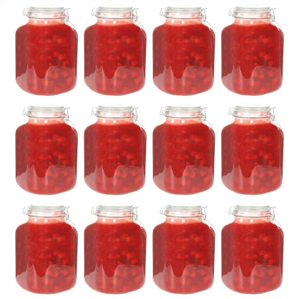 

Glass Jam Jars with Lock 12 pcs 5 L