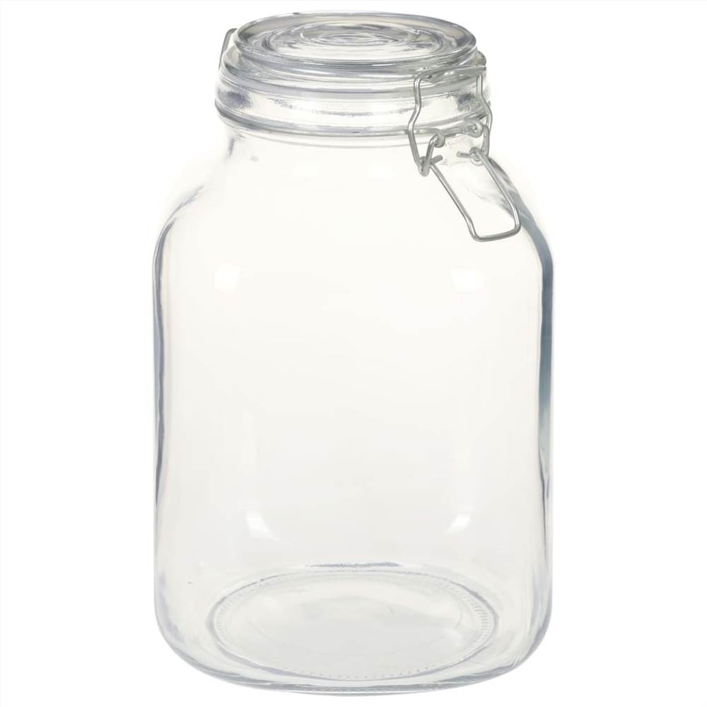 Glass Jars with Lock 6 pcs 3 L