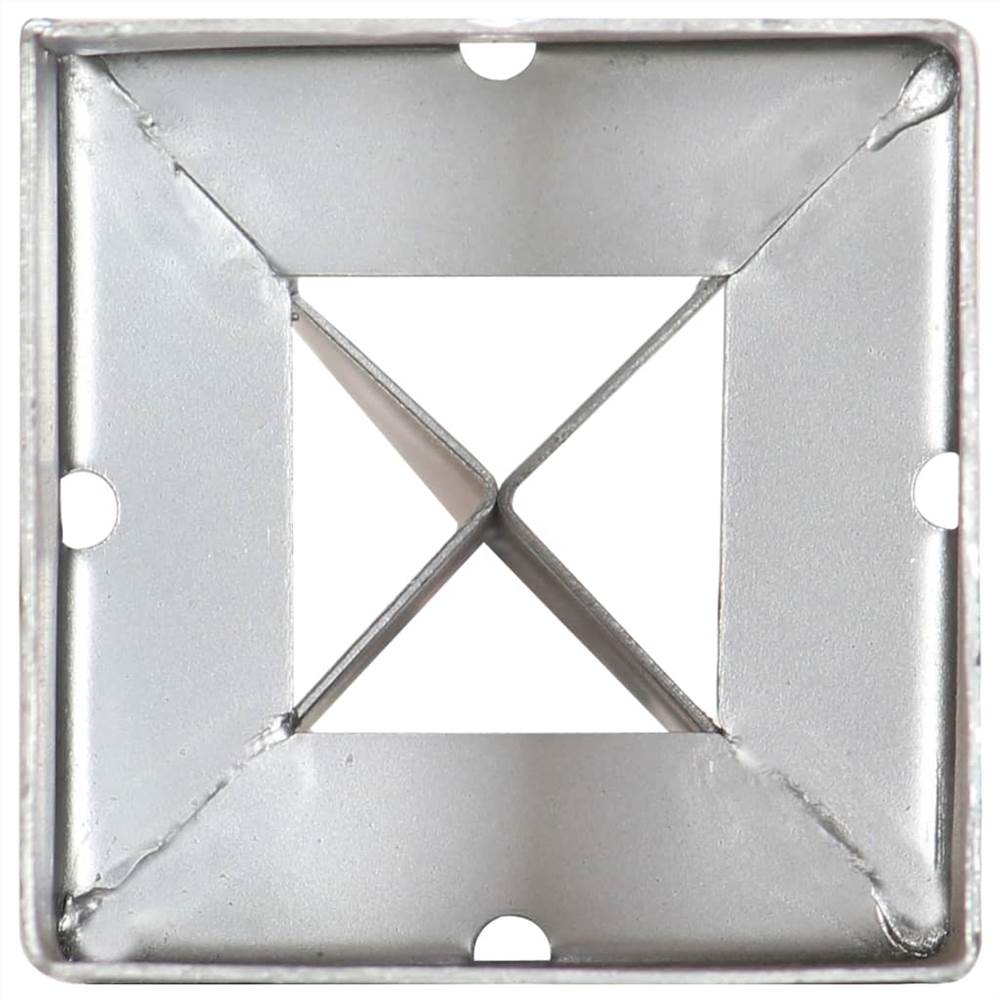 Ground Spikes 12 pcs Silver 9x9x90 cm Galvanised Steel