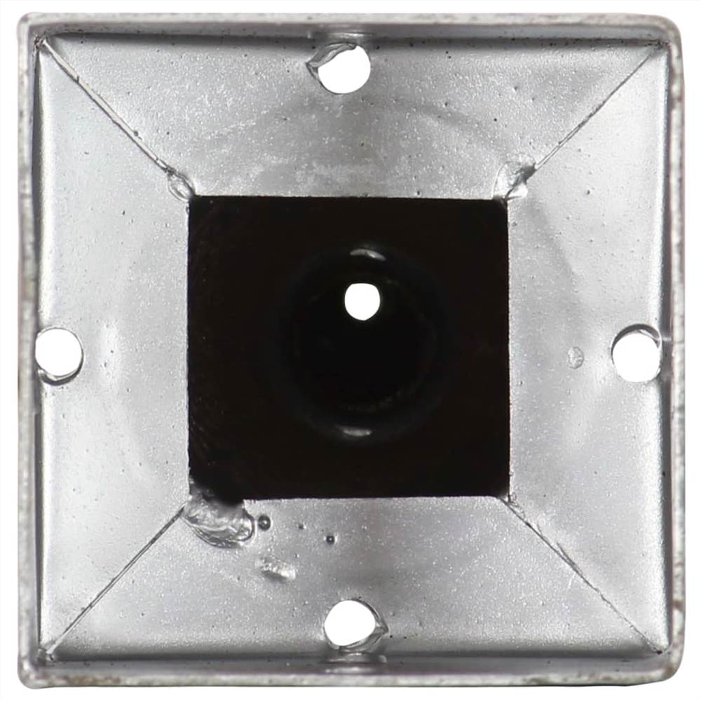 Ground Spikes 6 pcs Silver 9x9x56 cm Galvanised Steel