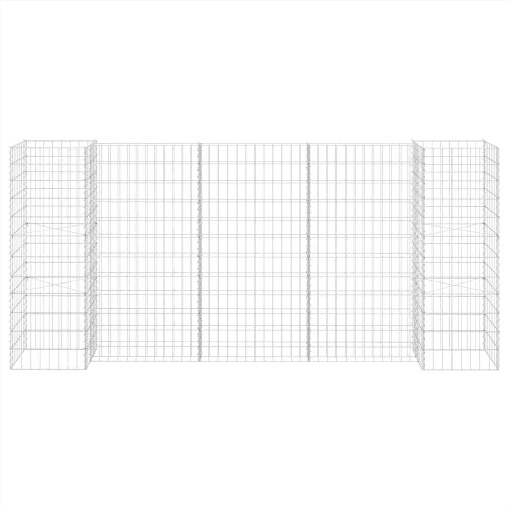 H-Shaped Gabion Planter Steel Wire 260x40x120 cm