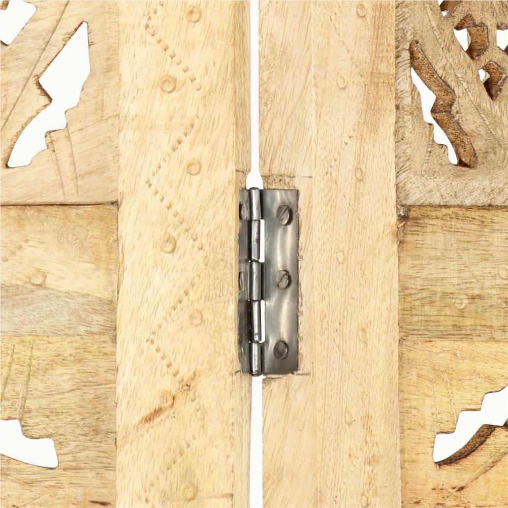 Hand carved 5-Panel Room Divider 200x165 cm Solid Mango Wood
