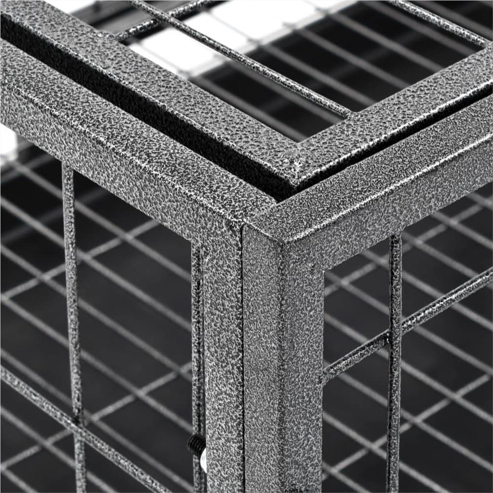 Heavy Duty Dog Cage with Wheels Steel 98x77x72 cm