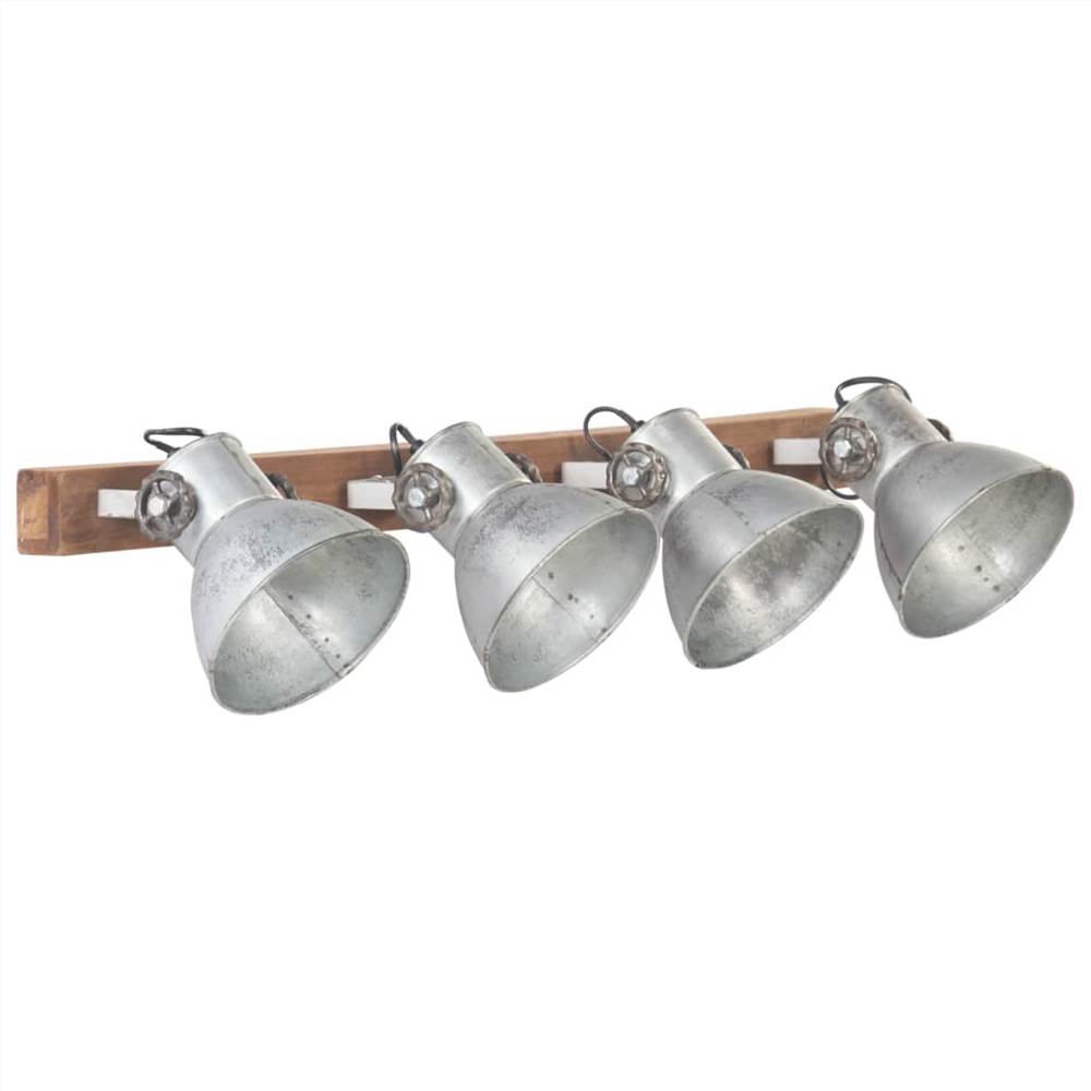 Industrial Wall Lamp Silver 90x25 cm E27