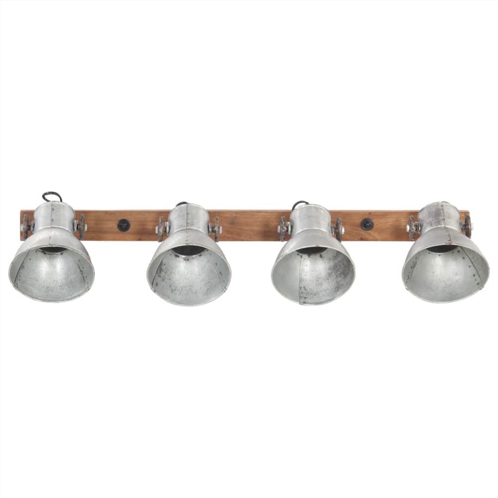 Industrial Wall Lamp Silver 90x25 cm E27