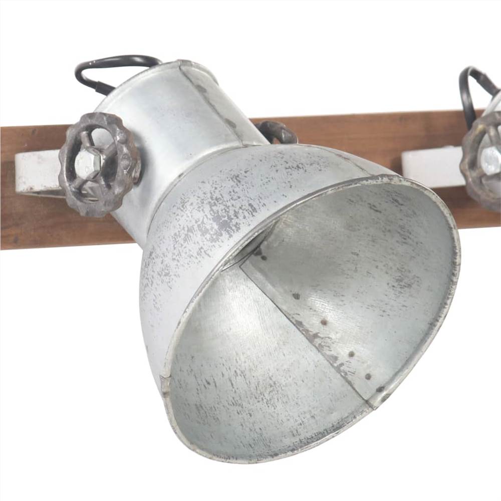 Industrial Wall Lamp Silver 90x25 cm E27