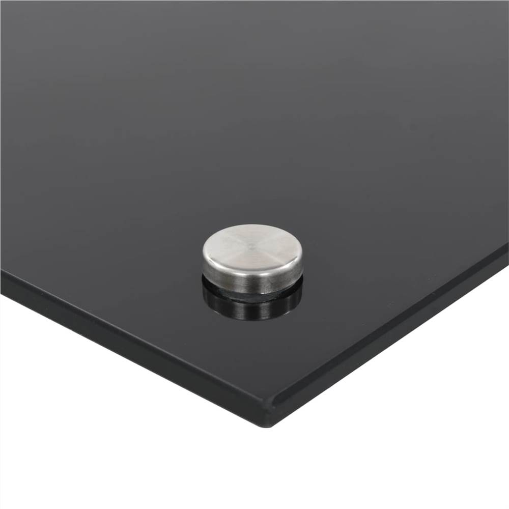 Kitchen Backsplash Black 120x60 cm Tempered Glass