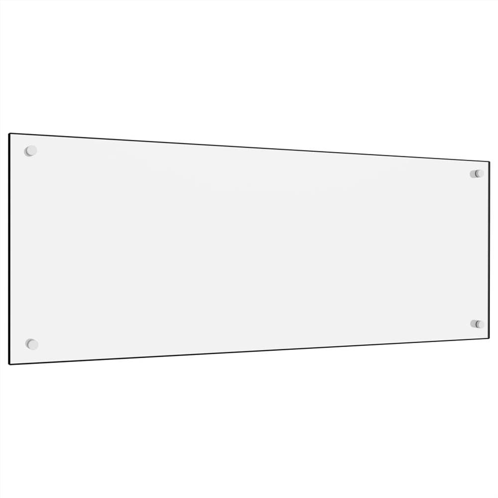 Kitchen Backsplash White 100x40 cm Tempered Glass