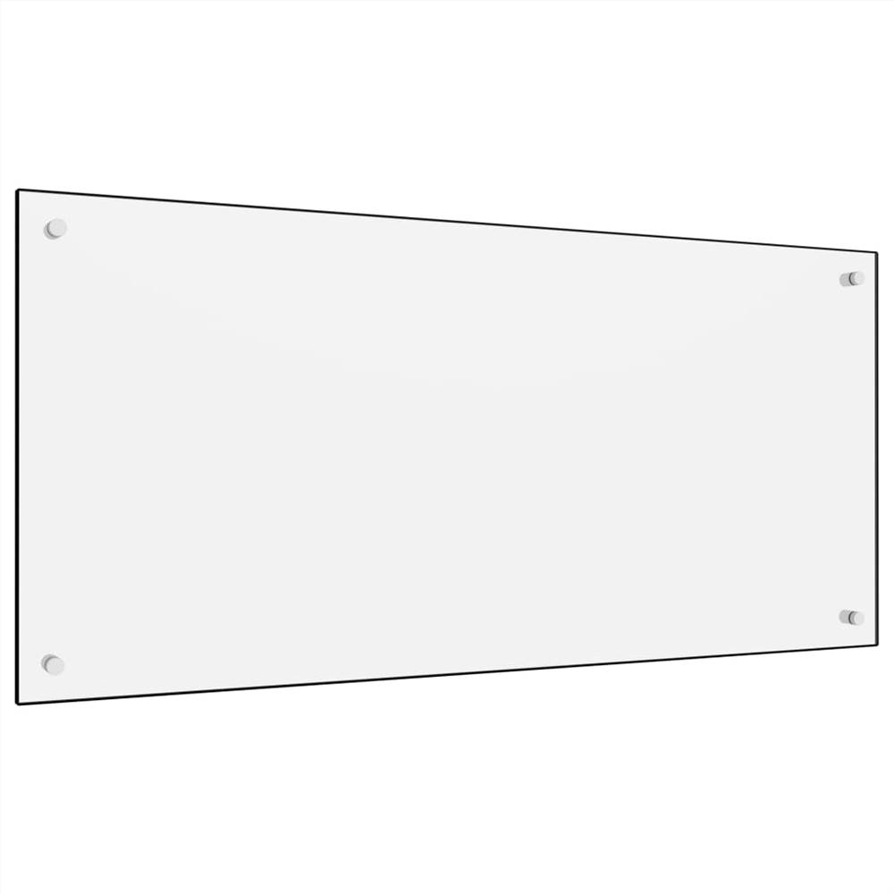 Kitchen Backsplash White 100x50 cm Tempered Glass