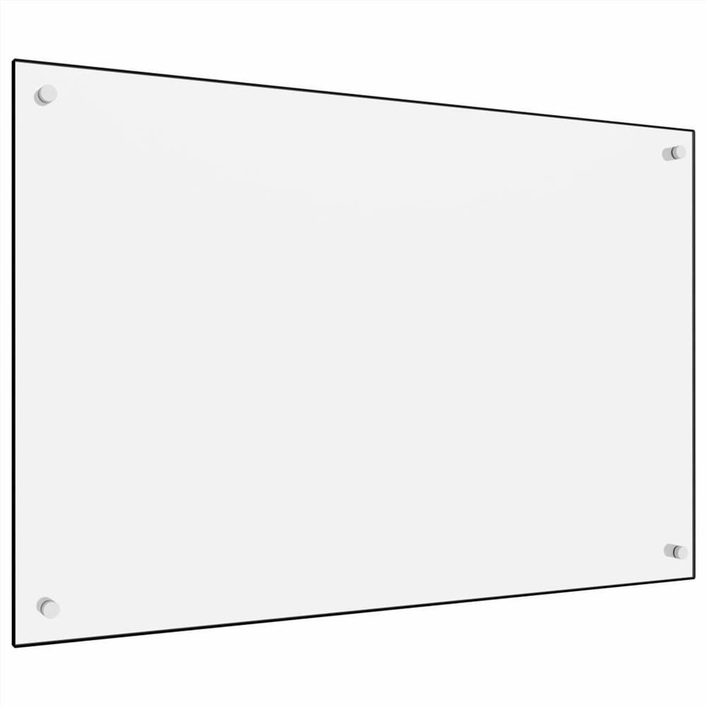 Kitchen Backsplash White 90x60 cm Tempered Glass