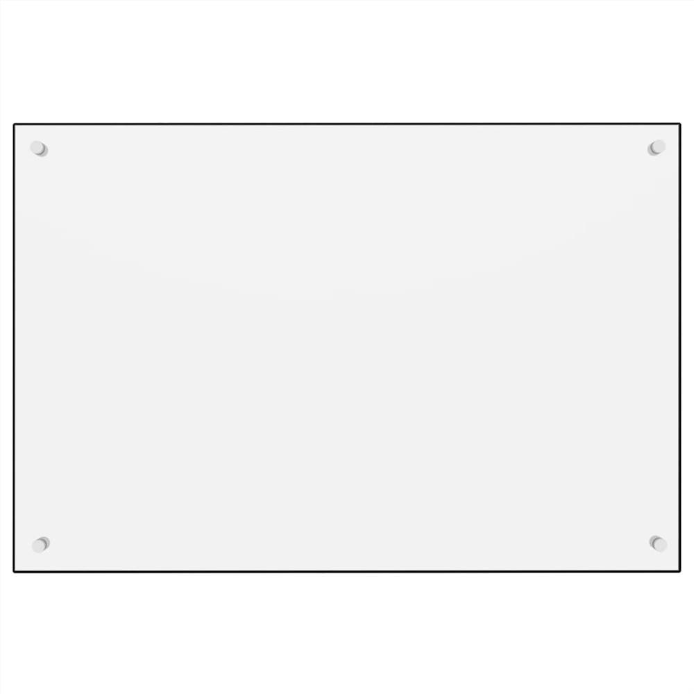 Kitchen Backsplash White 90x60 cm Tempered Glass