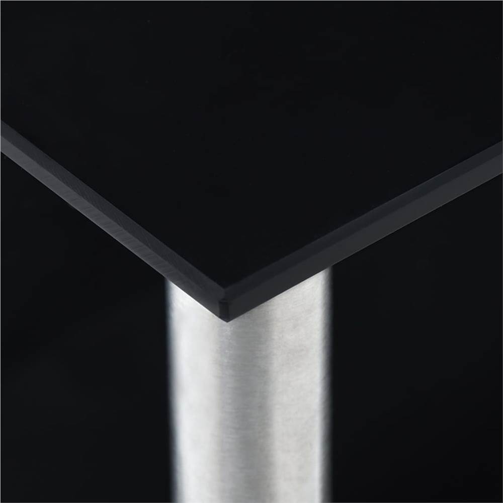 Kitchen Shelf Black 45x16x26 cm Tempered Glass