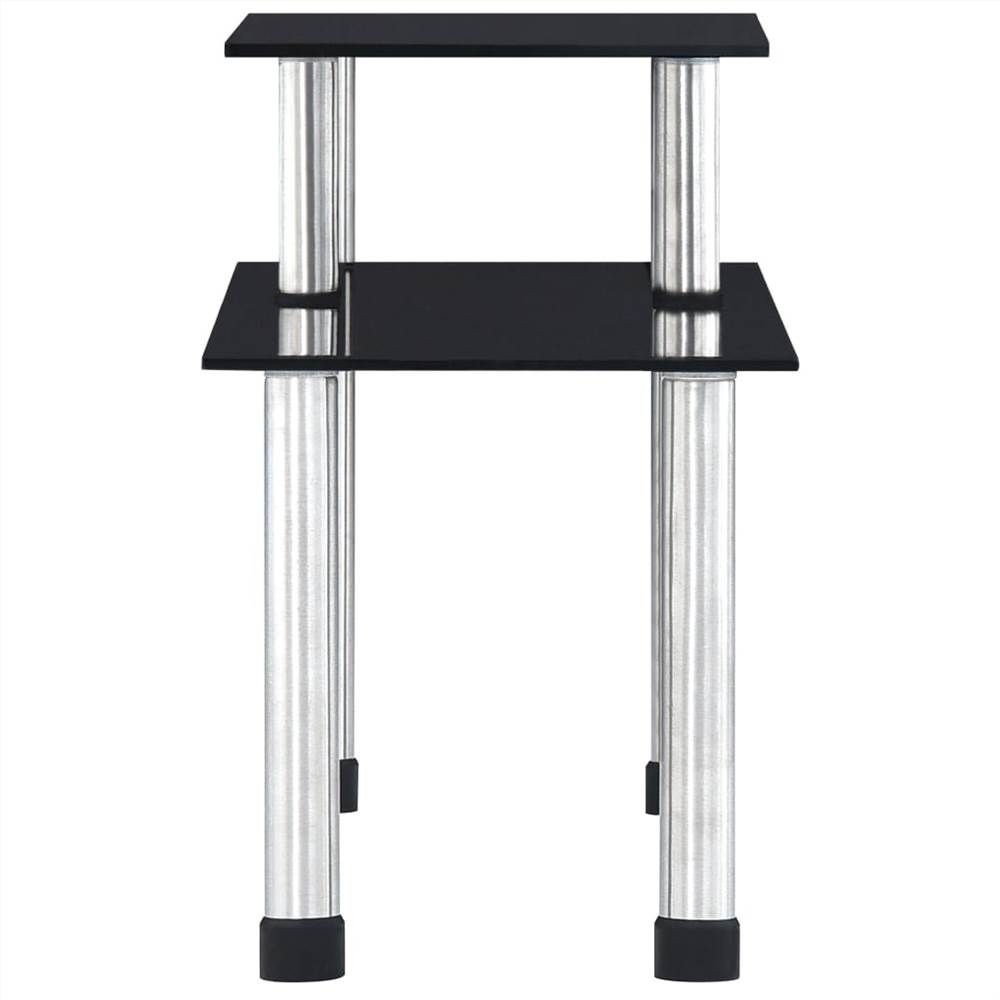 Kitchen Shelf Black 45x16x26 cm Tempered Glass