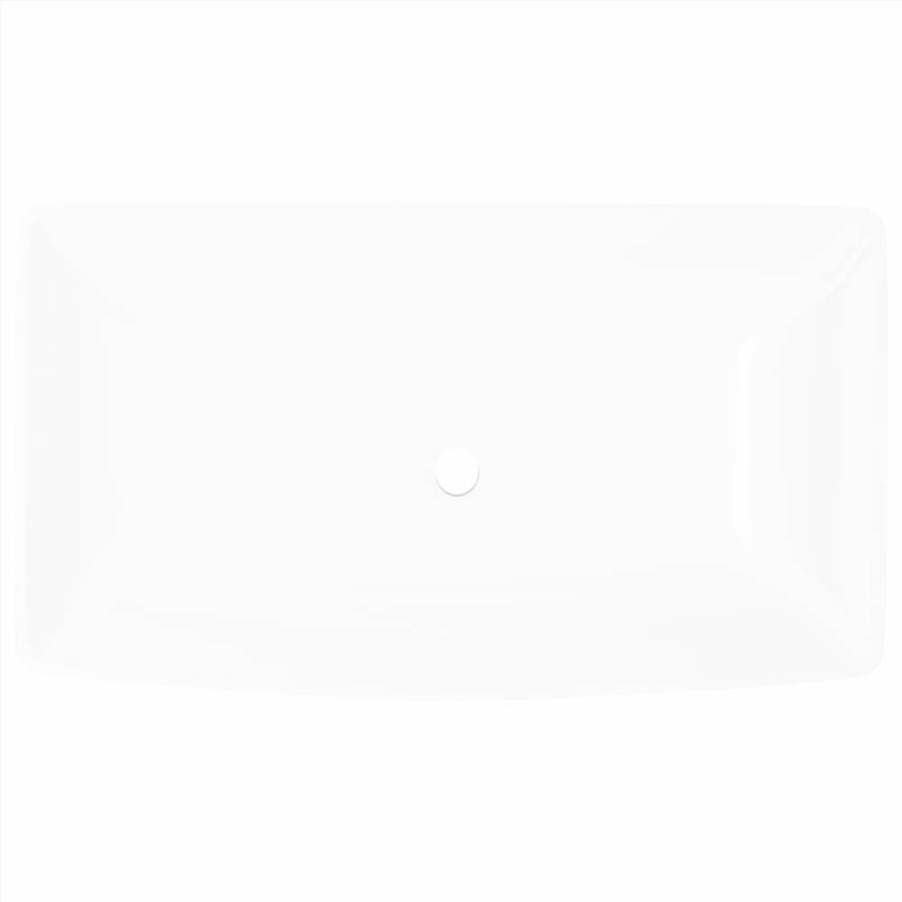 Luxury Ceramic Basin Rectangular Sink White 71 x 39 cm